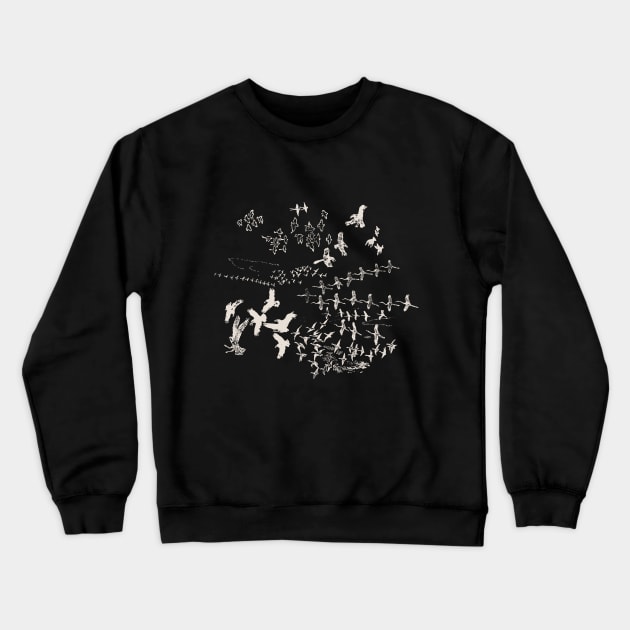 White Birds Crewneck Sweatshirt by zeljkica